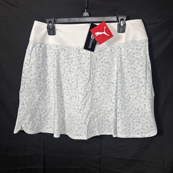 Puma Pants - NWT  PUMA PWRSHAPE White Blue Floral  Golf Skort‎ Size Large
